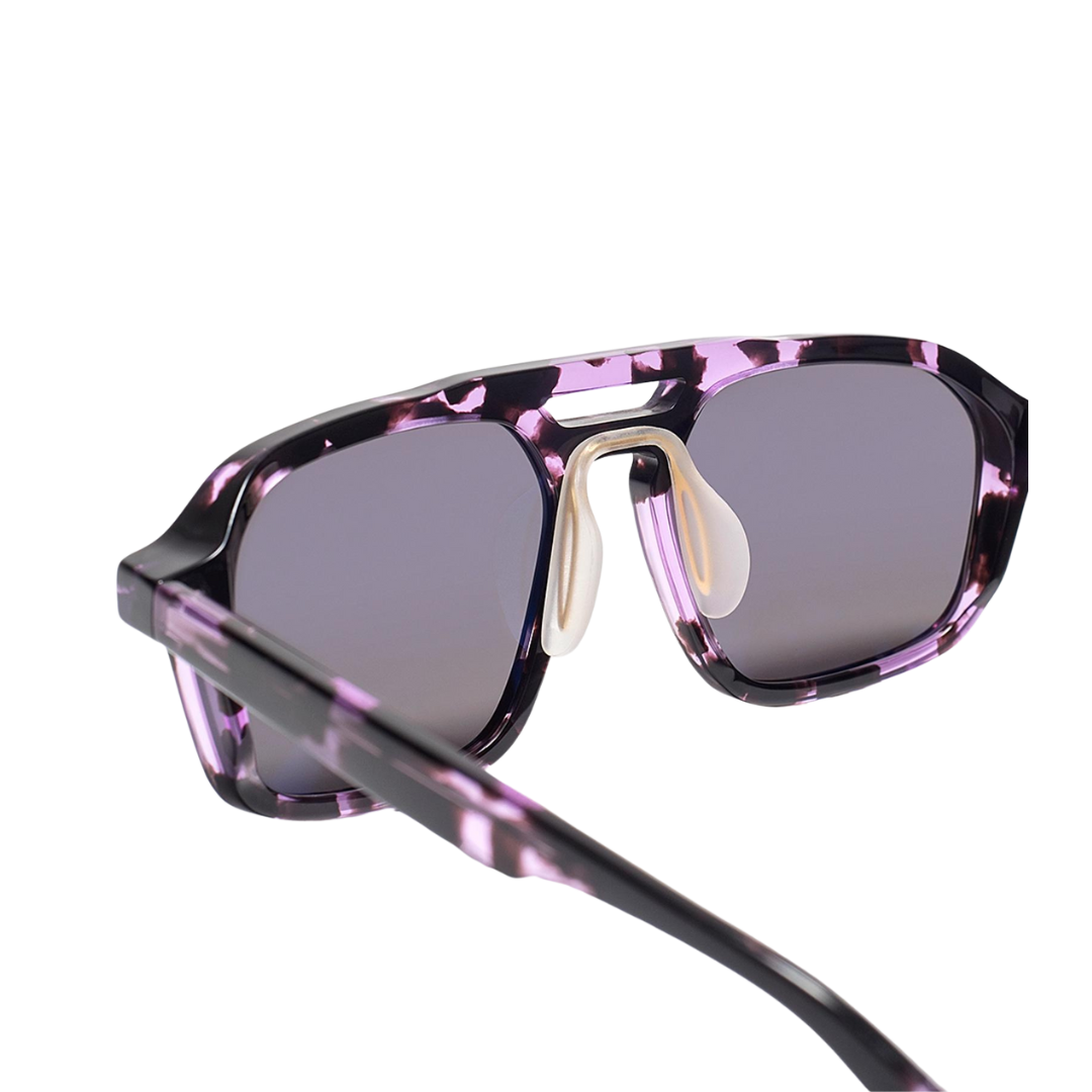 ARTICLE ONE EYEWEAR AO X MISSION WORKSHOP - Purple Marble w/ Polarized Grey Lenses