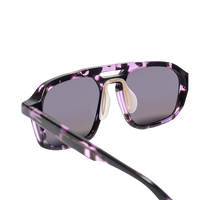 ARTICLE ONE EYEWEAR AO X MISSION WORKSHOP - Purple Marble w/ Polarized Grey Lenses