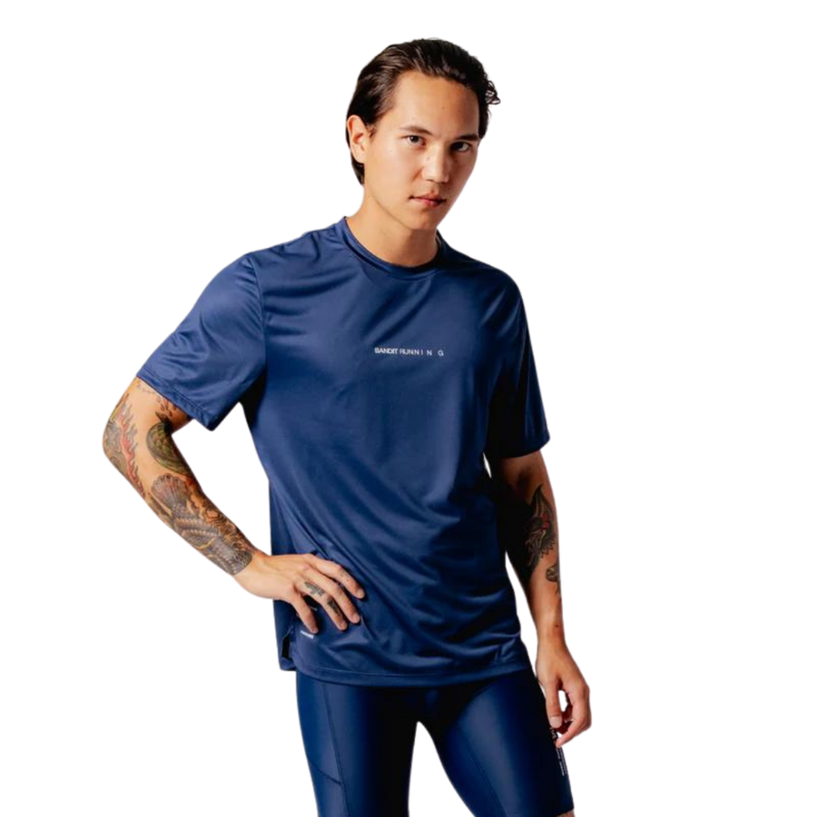 Bandit Running Drift™ Graphic Performance Tee - NY Navy