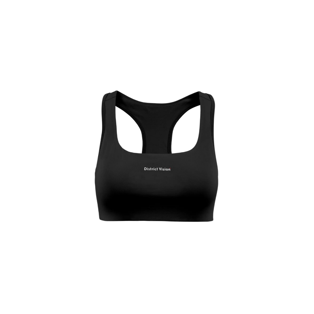 District Vision Women's Twin Layer Medium Support Bra - Black