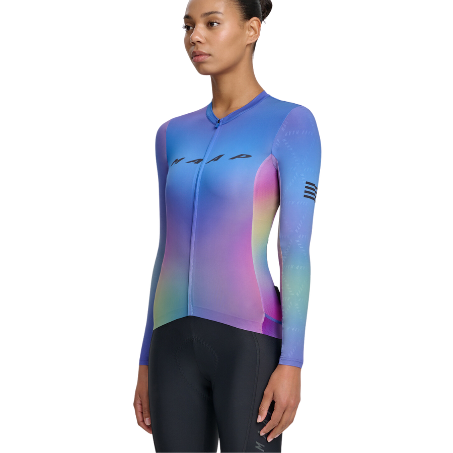 MAAP - Women's Blurred Out Pro Hex LS Jersey 2.0 - Blue Mix