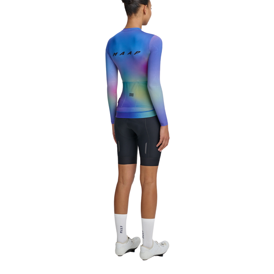 MAAP - Women's Blurred Out Pro Hex LS Jersey 2.0 - Blue Mix