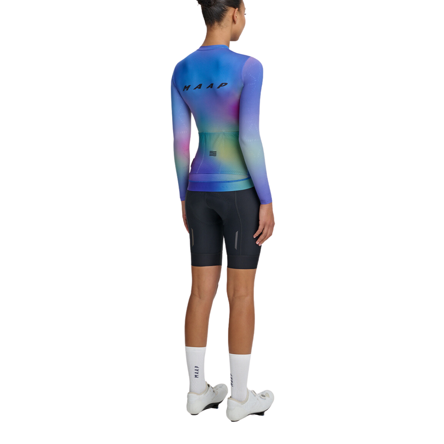 MAAP - Women's Blurred Out Pro Hex LS Jersey 2.0 - Blue Mix