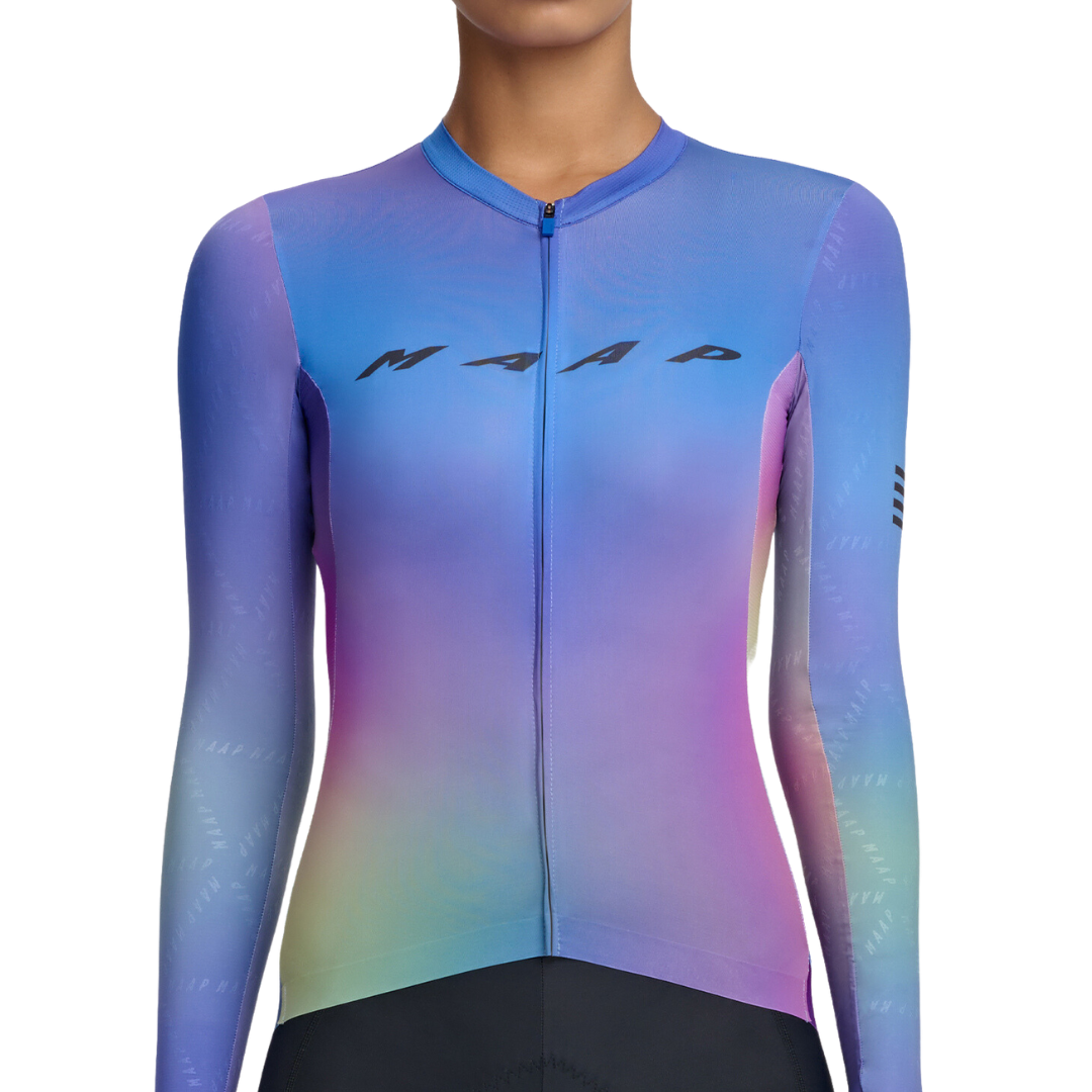 MAAP - Women's Blurred Out Pro Hex LS Jersey 2.0 - Blue Mix