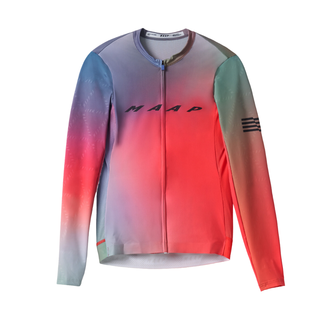 MAAP - Women's Blurred Out Pro Hex LS Jersey 2.0 - Red Mix