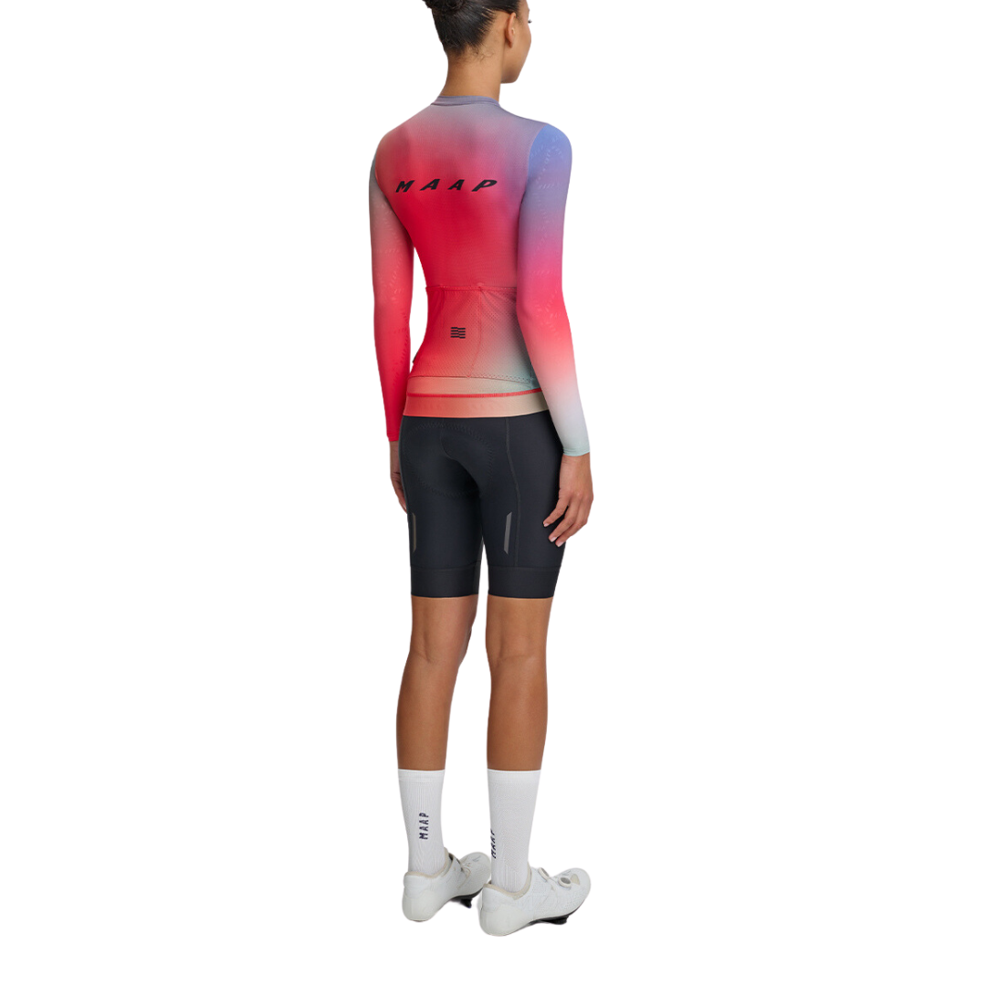 MAAP - Women's Blurred Out Pro Hex LS Jersey 2.0 - Red Mix