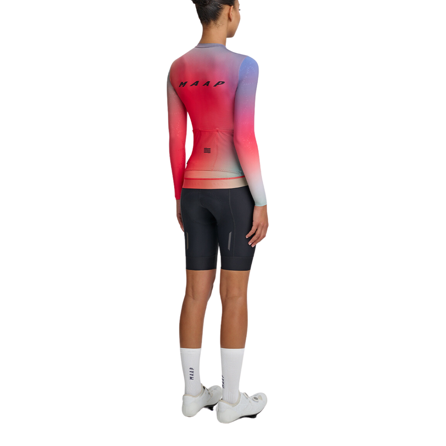 MAAP - Women's Blurred Out Pro Hex LS Jersey 2.0 - Red Mix