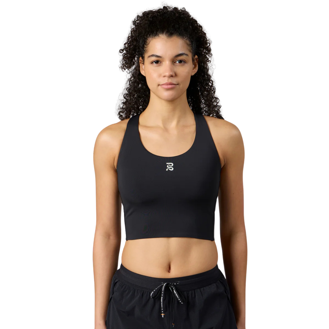 Bandit Running Stamina Scoop Neck Run Crop - Black