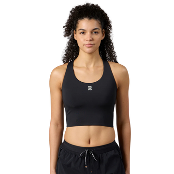 Bandit Running Stamina Scoop Neck Run Crop - Black