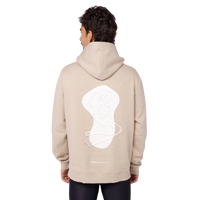 Bandit Running The Cotton Fleece Abstract Thinker Hoodie Unisex - Stone